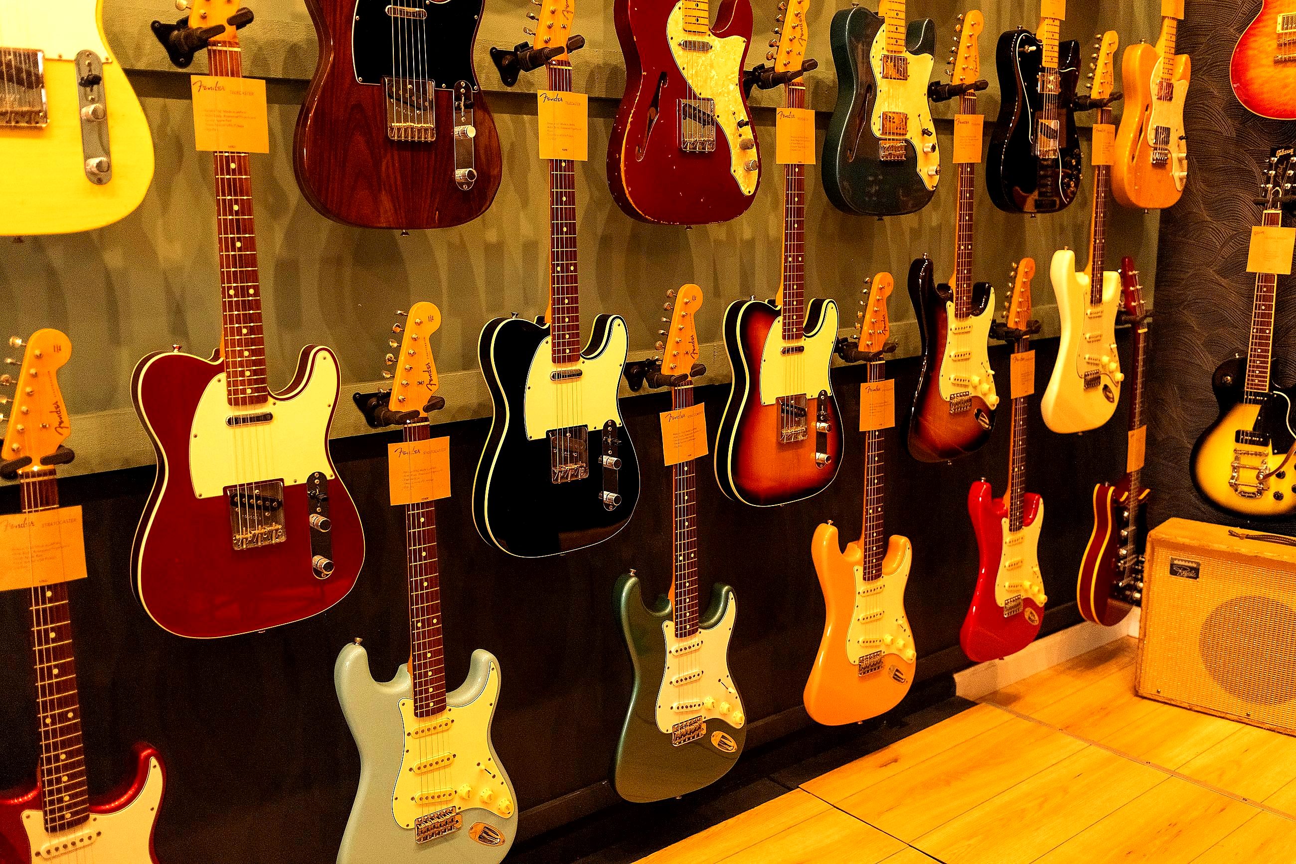 The Telecaster wall at Woodstore